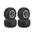 Pikkukuva 1 / 5: 4kpl 80x45mm Rengas Pyörä Xinlehong Q901 Q902 Q903 9130 9136 9137 9138 1/16 Rc Auto Varaosa