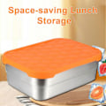 Miniatyrbilde 4 av 5: 720ml Bento Matboks i Rustfritt Stål for Barn Lekkasjesikker Silikonlokk Stabelbare Metallbeholdere for Snacks og Saus Bærbar Oppbevaringsboks