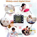 Miniatyrbilde 4 av 5: Digital Timer 100 Timer Trippel Nedtelling/Opptelling Klokke Timer Kjøkken Timer Med LCD-Skjerm Høy Lyd