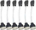 (6-pack) GU10 Lamphållare Keramisk Bas Och Terminalblock/brygga Med Kabel Och Isolering-HP