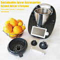 Pikkukuva 4 / 5: 4 kpl manuaalinen mehupuristinsetti Thermomix TM5/TM6:lle, kestävä, konepesun kestävä, elintarvikelaatuiset materiaalit, helppo asentaa, varaosat