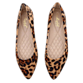 Miniatyrbilde 1 av 3: Mote Leopard Sko Flatsko Spisse Sko Fritid for Kvinner Damer (Khaki Leopard, Størrelse 38)