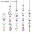 Miniatyrbilde 2 av 5: 5 stk Fargerike Krystall Solfangere Med Kjede, Krystallprisme Henger For Jul, Bryllup