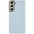 Miniatyrbilde 4 av 5: For Samsung S21 Fe Fjerde Generasjon Stativ Lærveske Light blue Style F Samsung Galaxy S21 FE