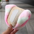 Miniatyrbild 4 av 5: Gradient vinter inomhus damtofflor hus plysch mjuka varma bomullstofflor halkfria golvskor hem herr fluffiga tofflor sovrum C-pink 40-41