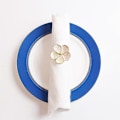 Miniatyrbillede 3 af 5: 10 stk./lot Bryllup Simpel Blomme Blomst Serviet 5 Kronblade Lykke Blomst Serviet Papir Serviet Ring Serviet Pa
