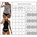 Miniatyrbillede 2 af 2: Dame Badedragt Ensfarvet Snøre Side Halterneck Black Leopard XL