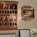 Miniatyrbilde 3 av 5: 1/6 Møbeltilbehør Mini Servise Display Stativ/Servise Veggramme Dukkehus Dekorere B
