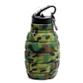 Miniatyrbild 2 av 2: 580ml Hopfällbar Granat Vattenflaska Livsmedelsgodkänd Silikon Army green camouflage