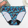 Miniatyrbilde 1 av 5: Mensessikker Bikini-bunn Midjehøyt Badetøy for Tenåringer og Kvinner Separat Sexy Plisserte Badetøy Tankini Trunks 2023 blue 3XL