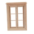 Miniatyrbilde 2 av 5: 1:12 Dobbel Ow 6 Rammers Vindusramme Og Glassplate Dukke DIY Dobbel Ow Acces