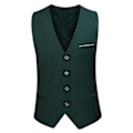 Miniatyrbild 4 av 5: Kostym för män, Business Casual, 3-delad kostymkavaj, byxor, väst, 9 färger Green M