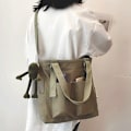 Miniatyrbillede 3 af 5: Dame Taske Shopper Simpel Mode Lynlås Håndtaske Håndtaske Green No pendent
