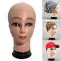 Miniatyrbilde 1 av 4: Skallet kvinnelig mannequin hode, profesjonell kosmetologi parykk laging display form for parykker solbriller hatter salong DIY maling lett å bruke display stativ