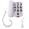 Fasttelefon for eldre med store knapper, fasttelefon for eldre med nedsatt hørsel, EU-standard