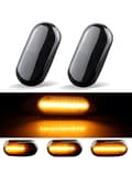 2 stk. LED dynamiske blinklys sidemarkeringslys til Dacia Duster 2011-2017, Dokker Lodgy 2012-2019, Smart Fortwo Cabriolet (453) 2PC Dynamisk