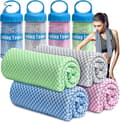 4-pack kylhandduk 100x30 cm kompatibel med nacke ansikte rosa