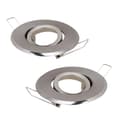 2-pack MR11 Downlight-armaturer med 70 mm lamphållare i satinkrom