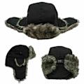 Miniatyrbillede 2 af 6: Herre Vinter Trapper Aviator Trooper Varm russisk vandtæt skihat Army green