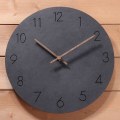 Pikkukuva 4 / 6: Puinen kellokeittiö Moderni yksinkertainen pyöreä seinäkello Classics Silent Numberal Black