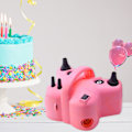 Miniatyrbillede 4 af 6: Automatisk elektrisk ballon Iator bærbar luftpumpe black+pink 20.5*15.5*14.5cm