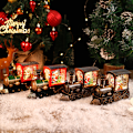 Miniatyrbillede 7 af 7: Julegave Juleaften Musikdåse Tog Musikdåse Krystalkugle ornamenter bronze color  yeti