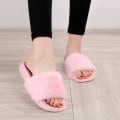 Miniatyrbillede 7 af 7: Hjemmesko Dame Flade Sko Kvinde Dame Fur Flip Flops Gray 37