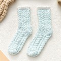 Miniatyrbild 1 av 6: 3ST Dam Fuzzy Socks Tofflor Vinter Fluffy Mysigt Varm Mjuk blå en storlek