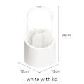 Miniatyrbild 2 av 6: 360° roterande pennhållare Sminkborstehink white with lid