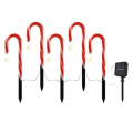 Miniatyrbillede 7 af 7: Udendørs julepynt Solar Candy Cane Lights Vandtæt Led Light C-5PCS