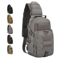 Miniatyrbild 1 av 8: Tactical Sling Military Nylon Singel Shoulder Crossbody Bag brown 19*46*12cm