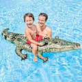 Miniatyrbillede 2 af 6: Oppustelig Alligator Seat Ride Svømmering Krokodille Float Pool Strandfest Vandforsyninger green