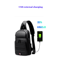 Pikkukuva 6 / 10: Miesten Crossbody-laukut muodille Olkapää USB rintalaukku black 34 * 21 * 10cm