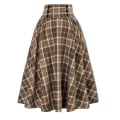 Pikkukuva 2 / 4: Kvinnors rutigt ullkjolar A-linjainen Tartan långa kjolar Yellow L