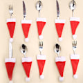 Miniatyrbillede 4 af 9: Service Holder Taske Jul Hat Julepynt white+red 10pcs
