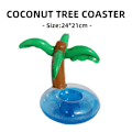 Miniatyrbillede 1 af 7: Vand Coasters Flydende oppustelig kopholder Svømmebassin Drikke Float Legetøj coconut tree