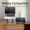 Miniatyrbillede 4 af 10: Laptop 360° roterbar notebook løftebar aluminiumslegering stander gray
