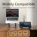 Miniatyrbillede 4 af 10: Laptop 360° roterbar notebook løftebar aluminiumslegering stander silver