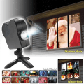 Miniatyrbild 1 av 7: HatHalloween Holographic Projection Window Laser Scen Lamp black 24*24*13cm