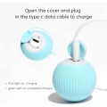 Miniatyrbillede 4 af 8: Elektrisk Cat Ball Automatisk Rolling Ball Cat Interactive Toys blue ball 43mm(diameter)