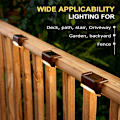 Miniatyrbillede 2 af 10: 8/4 stk LED solar trappelampe udendørs vandtæt black 4 PCS