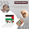 Miniatyrbillede 3 af 3: 30st Palestine Hand Face Sticker, Transfer Sticker, Ljusa färger, Palestine Face Sticker, Lätt att ta bort