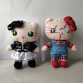 Miniatyrbild 1 av 6: Anime Film Tecknad Chucky Tiffany Plyschleksak black+white 23cm
