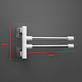 Miniatyrbillede 7 af 11: Rustfrit stål Perforeret badeværelse Roterende håndklæde opbevaringsstativ Towel rack 2 layer