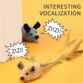 Miniatyrbillede 3 af 6: Interaktiv Random Walking Simulation Mus Vibrationssensor Killing Kæledyr Kat Plyslegetøj gray mice