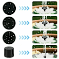 Miniatyrbilde 6 av 7: Solar fontene pumpe fuglebad utendørs hage flytende vann fontene sol simulering modellering pumpe pads hage dekor 1.2W White