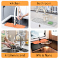 Miniatyrbillede 4 af 8: Køkken Vandhane Absorberende Mat Vask Splash Guard Silikone gray 360*135mm