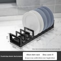 Pikkukuva 8 / 11: Metalliset keittiövälineet kattilan kannet lautaset astiat tyhjennystelineet Bowl Rack-40CM