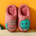 Pikkukuva 7 / 8: Talviset lasten tossut Dinosaur Lämmin Pehmo Sisälle Syksylle Liukumaton Pehmo Tohveli pink 24-25(insole 15cm)