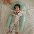 Miniatyrbillede 1 af 10: Babypude Honeycomb åndbar Newborn Head Positioner green without fixed column